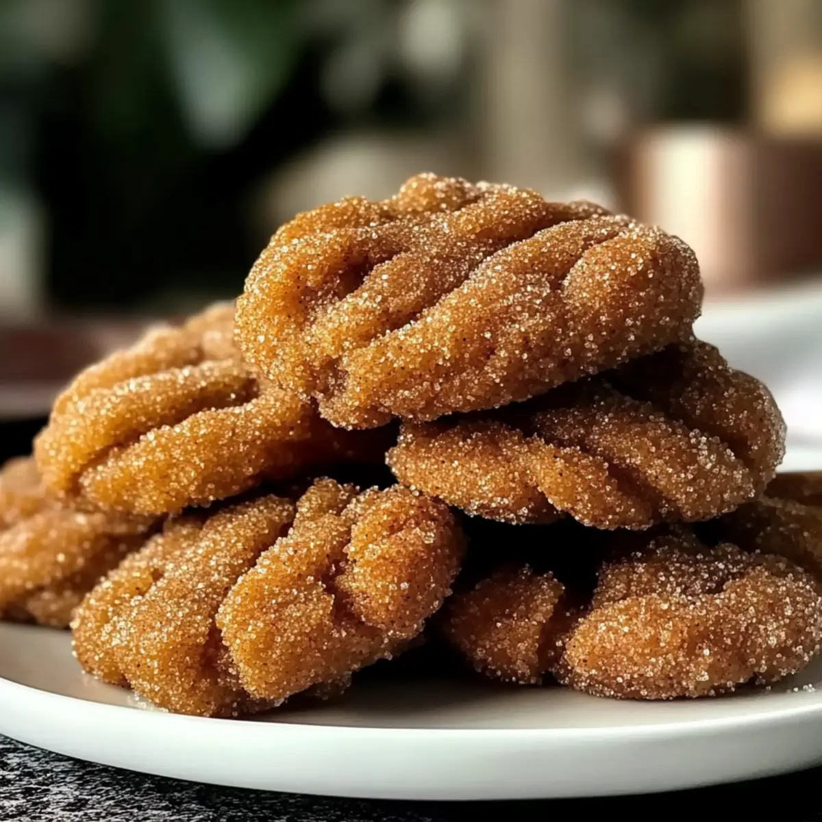 Tasty Churro Crinkle Cookies