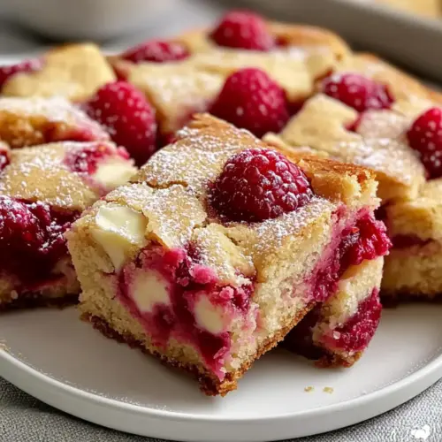 White Chocolate Raspberry Blondies