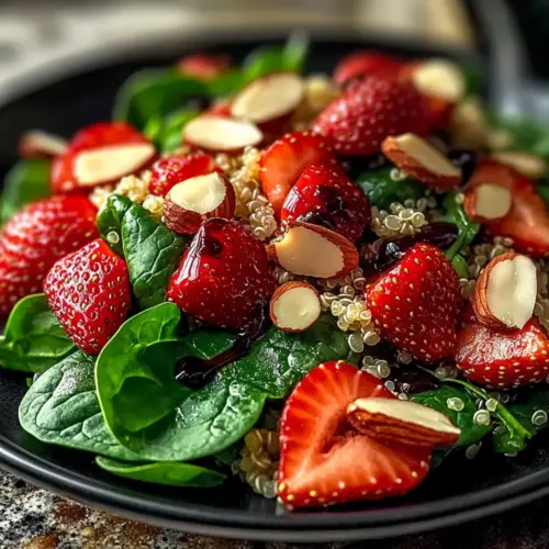 Strawberry Spinach Quinoa Salad