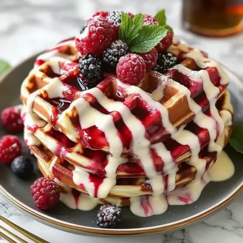 Red Velvet Marble Waffles