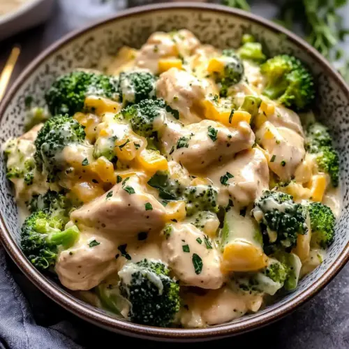 Crockpot Creamy Broccoli Cheddar Chicken
