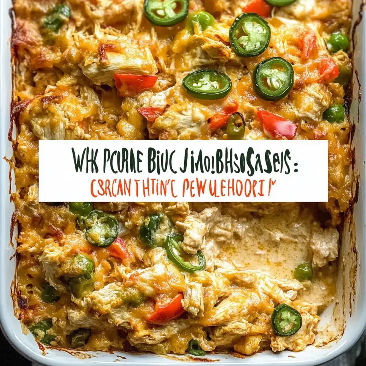 Jalapeño Buffalo Chicken Casserole