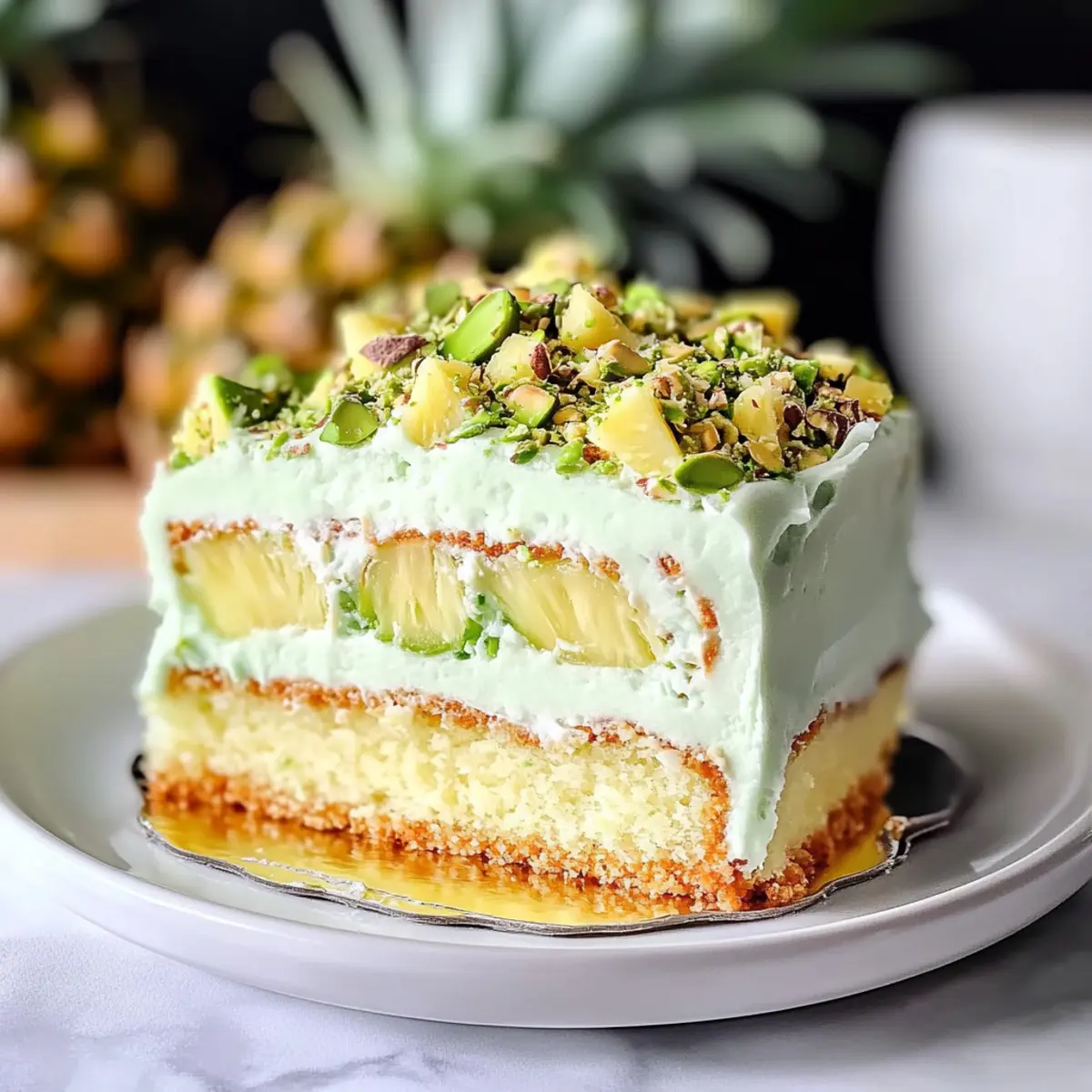 Pistachio Pineapple Cake