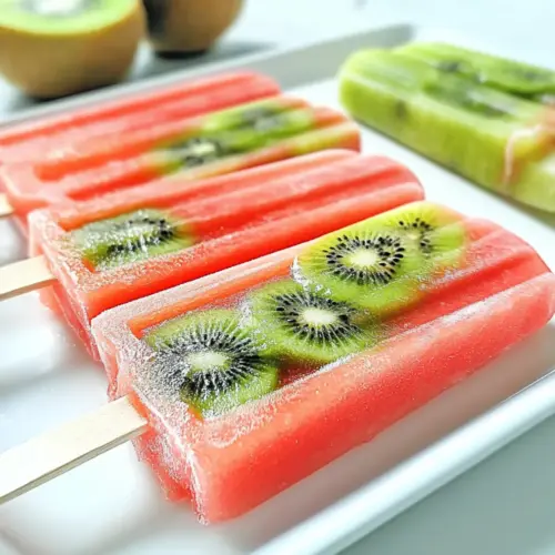Watermelon and Kiwi Pops