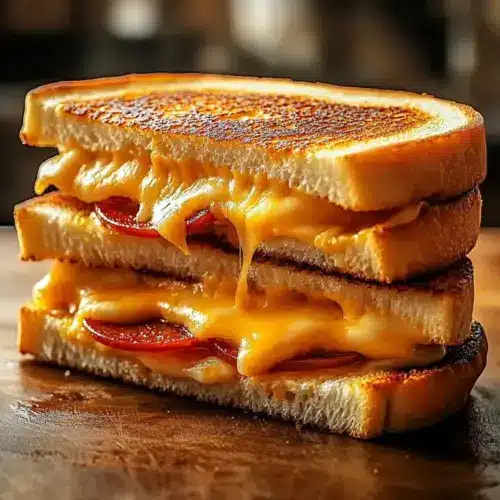 Pizza grilled cheese sandwiches