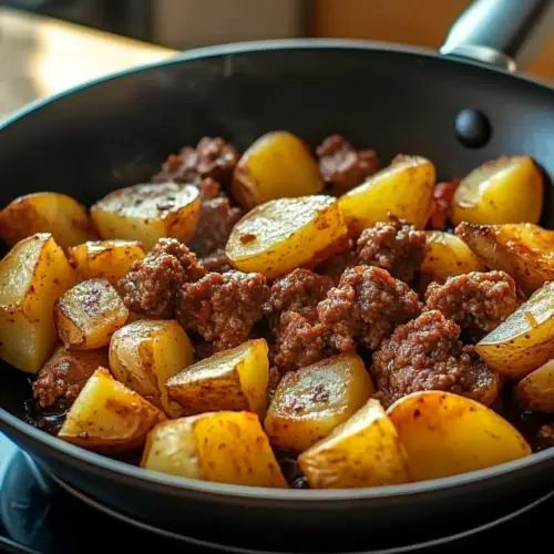 Ground Beef and Potatoes Skillet