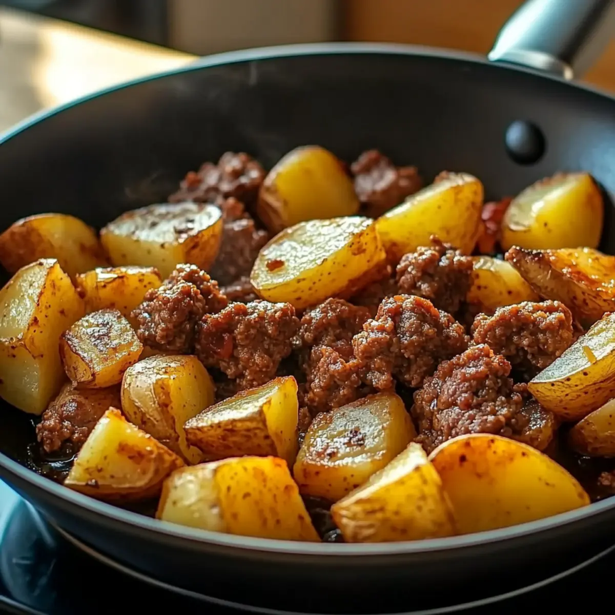 Ground Beef and Potatoes Skillet