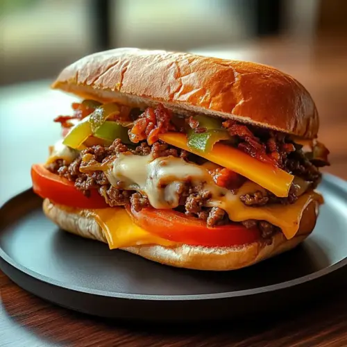 Cuban Chopped Grinder Burger