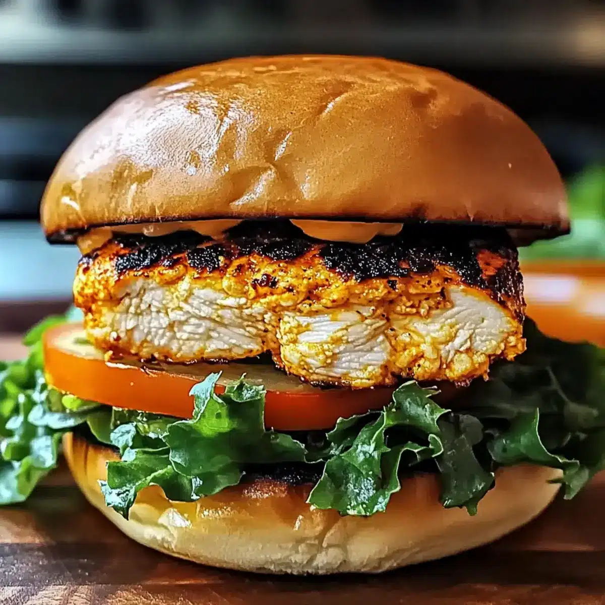 Juicy Cajun Chicken Burgers