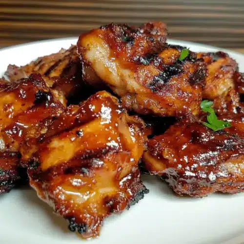 Grilled Spicy BBQ Chicken Thighs