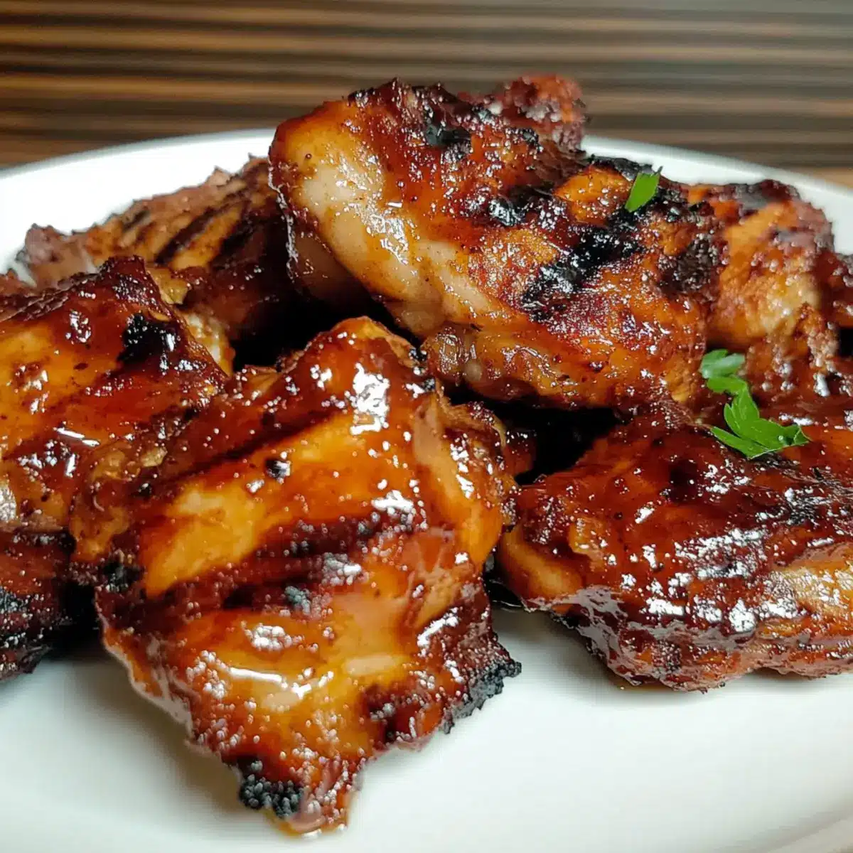 Grilled Spicy BBQ Chicken Thighs