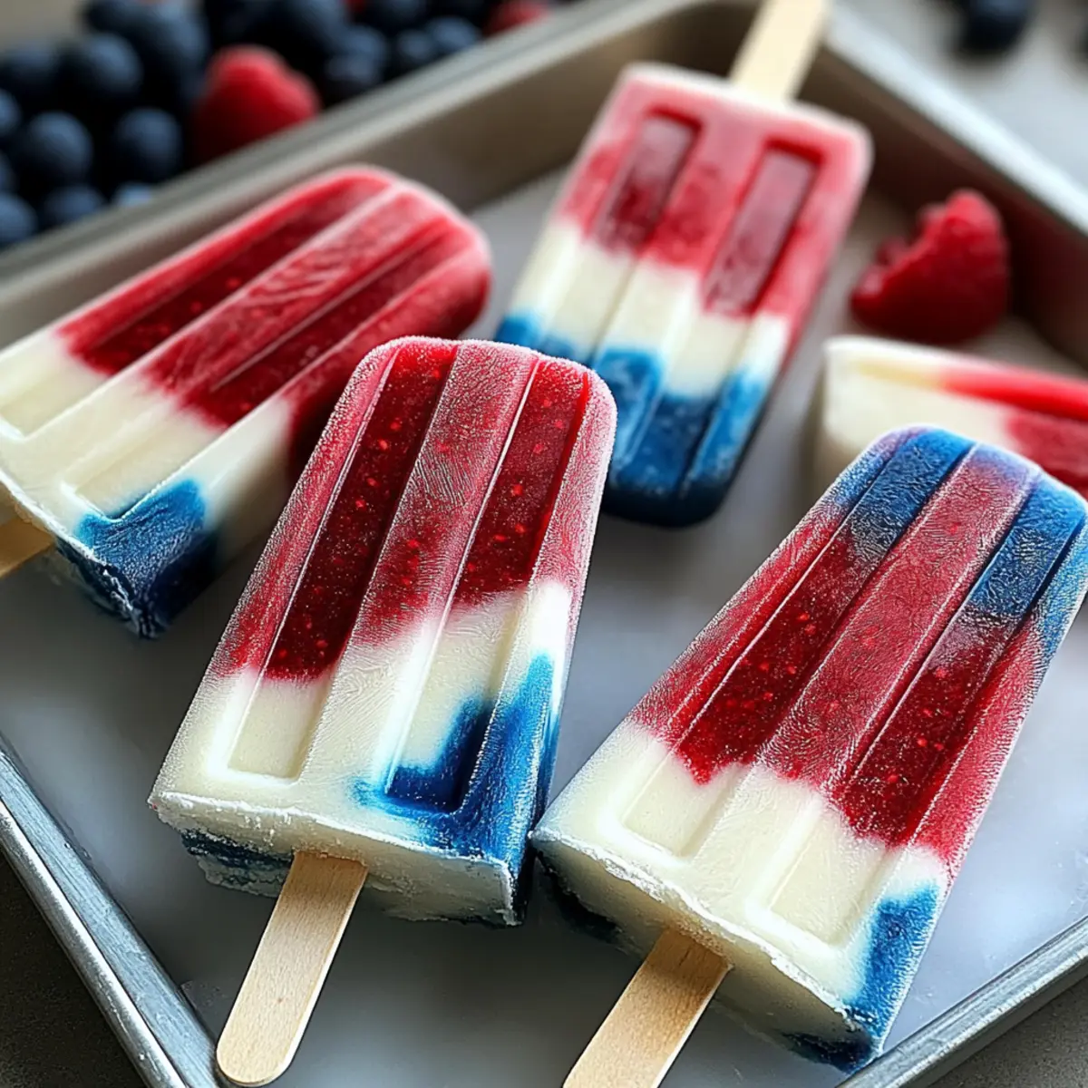 Red White and Blue Popsicles