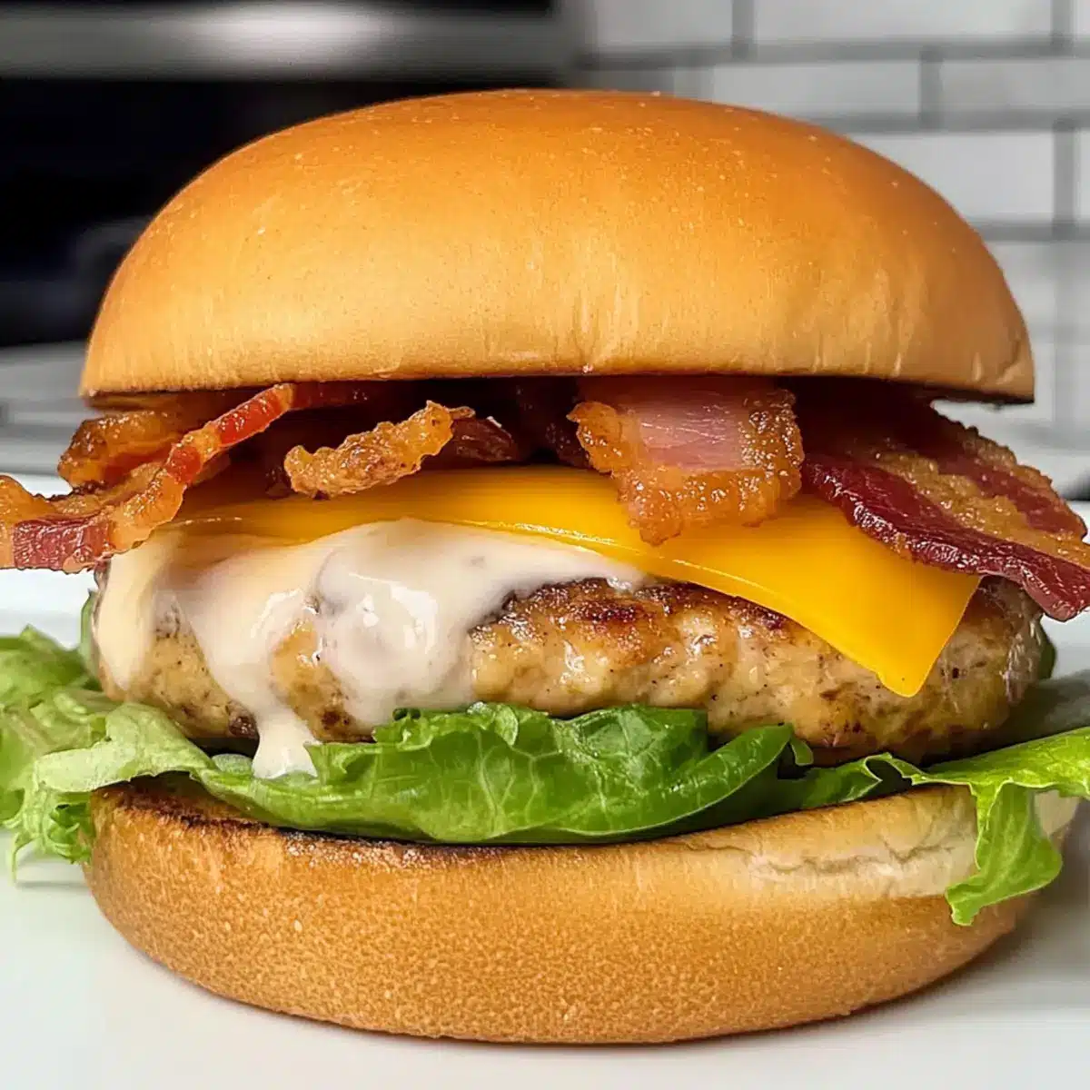 Bacon Ranch Chicken Burgers