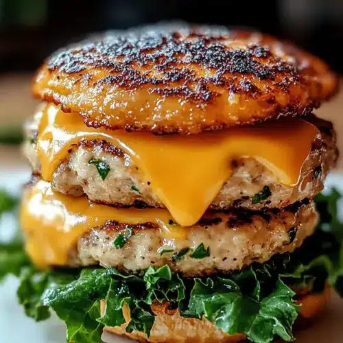 Cheddar Ranch Chicken Burgers