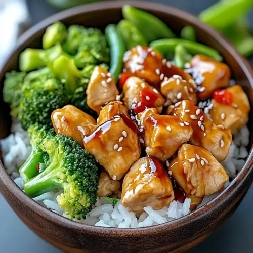 Honey Garlic Chicken Bowls