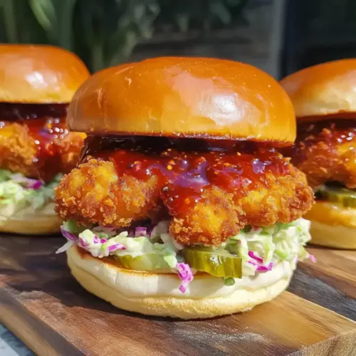 Crispy Nashville Hot Chicken Sliders