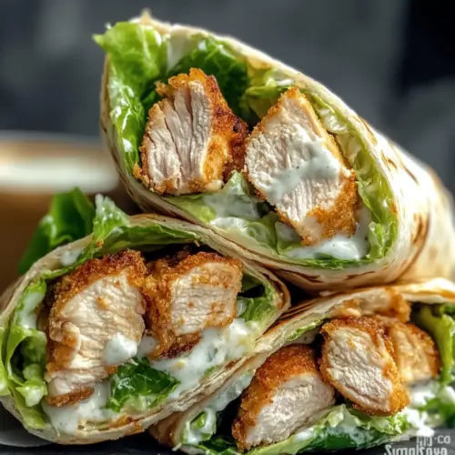 Air Fryer Chicken Caesar Wraps