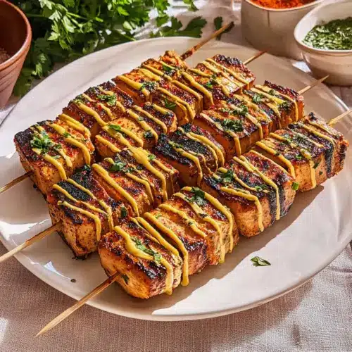 Middle Eastern Tortilla Chicken Kebabs
