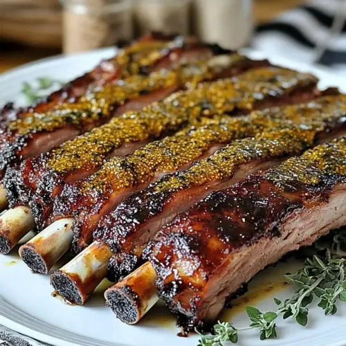 Beef Ribs with Mustard Rub