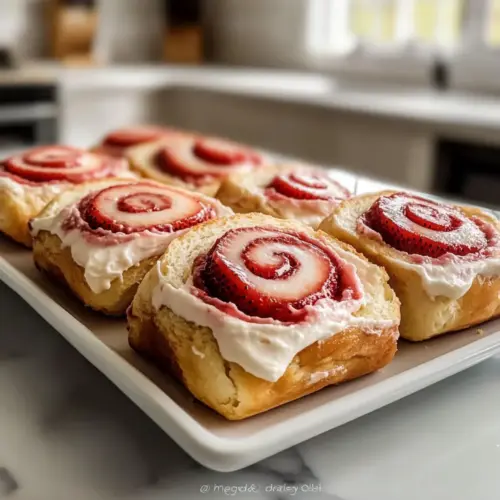 Strawberry Vanilla Cream Rolls