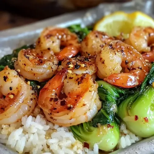 Black Pepper Honey Garlic Shrimp