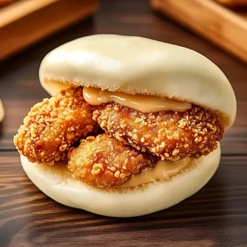 Crispy Sticky Chicken Bao Buns
