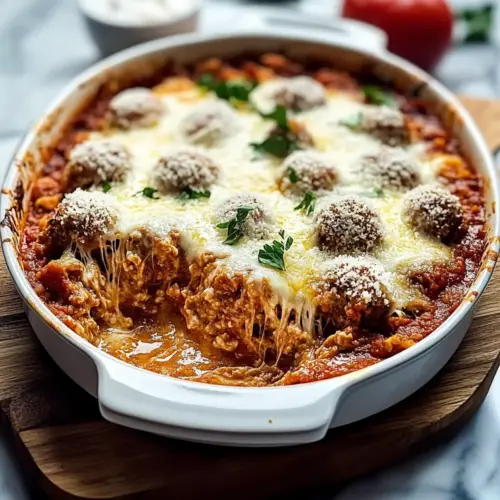 Cheesy Meatballs Casserole