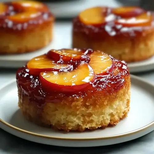 Peach Upside Down Mini Cakes