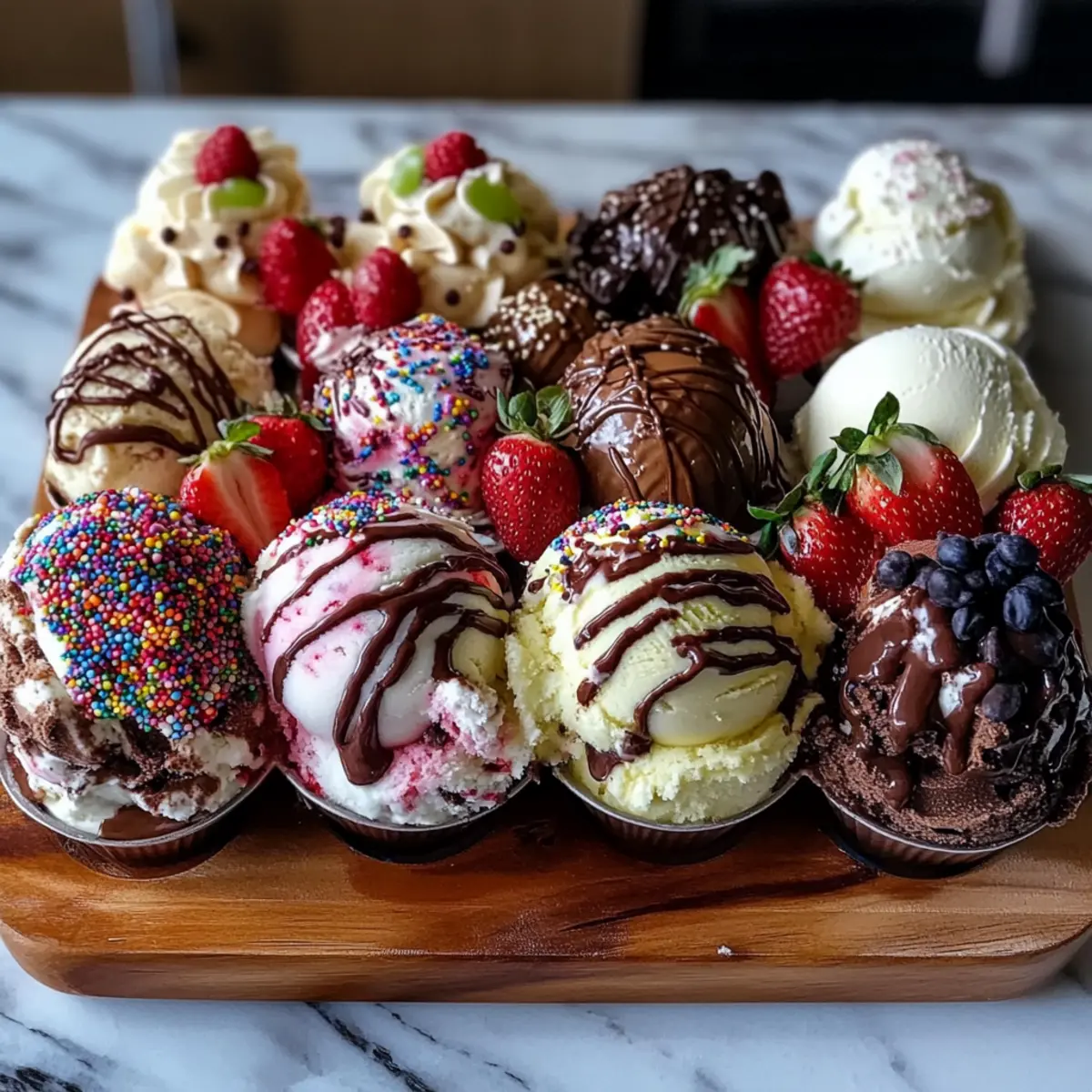 Delicious Ice Cream Sundae Board