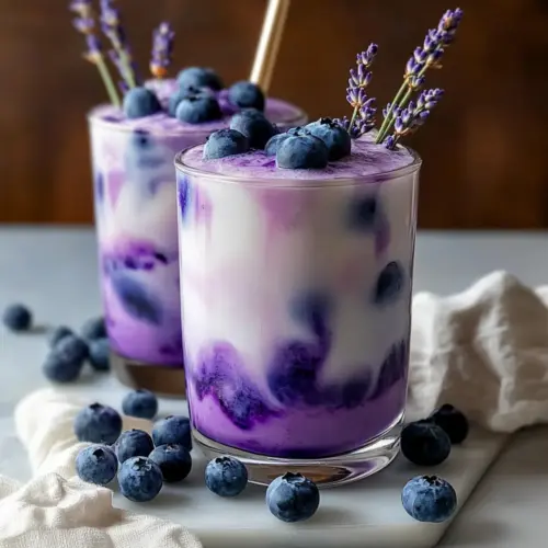 Blueberry Lavender Oat Milk Latte