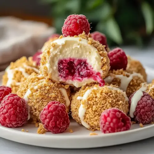 Raspberry Cream Cheesecake Bombs