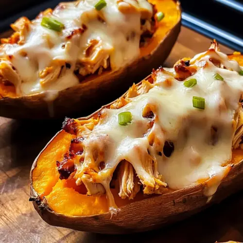 BBQ Chicken Stuffed Sweet Potatoes