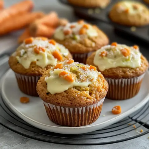 Carrot Cake Zucchini Muffins