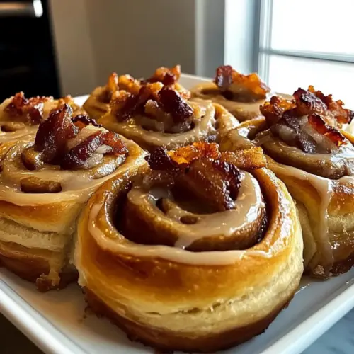 Bourbon Maple Bacon Cinnamon Rolls