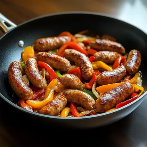 Crispy Sausage and Peppers Skillet