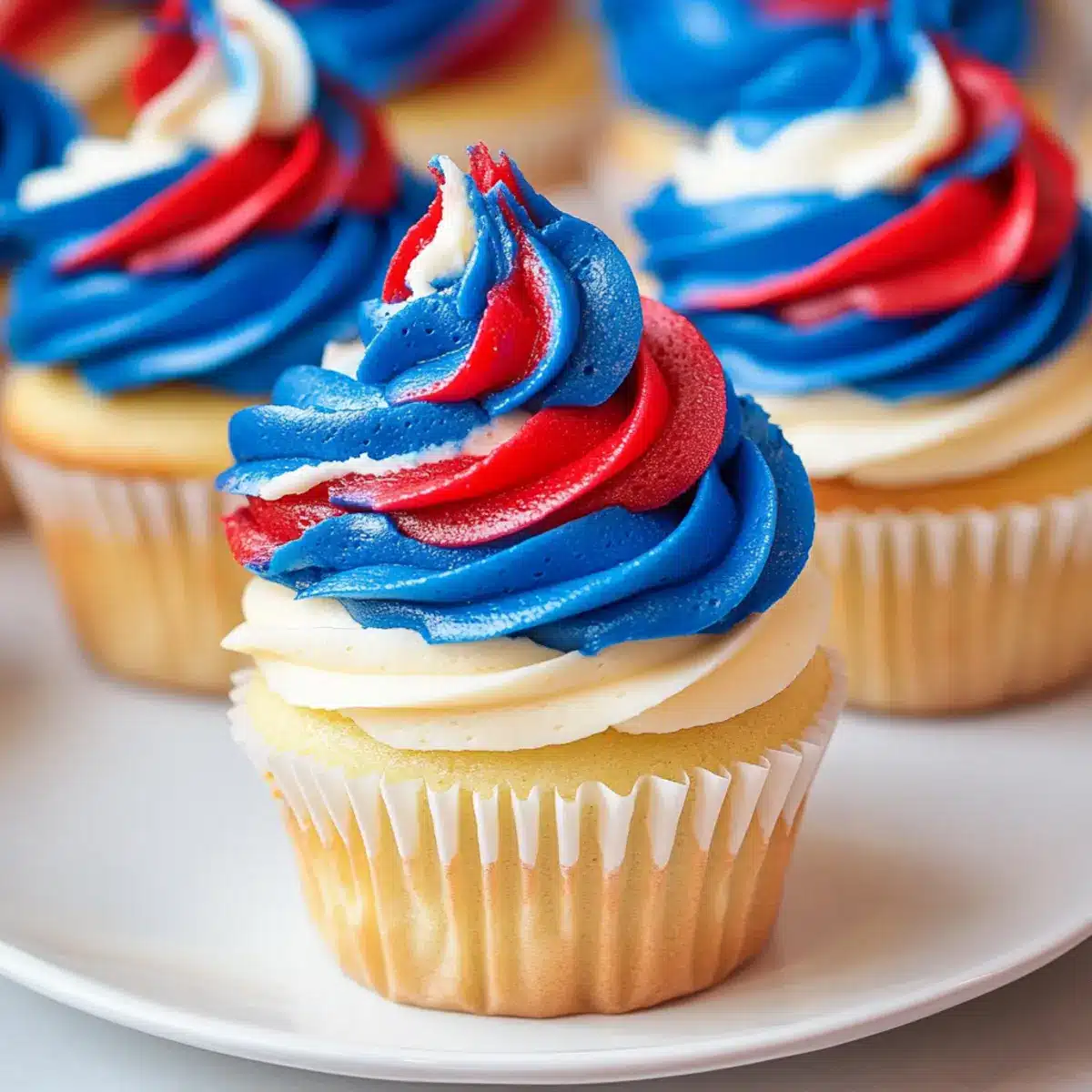 Red White and Blue Cupcakes