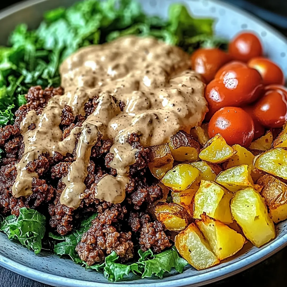 Loaded Burger Bowls