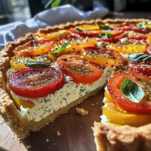 Heirloom Tomato and Whipped Feta Tart