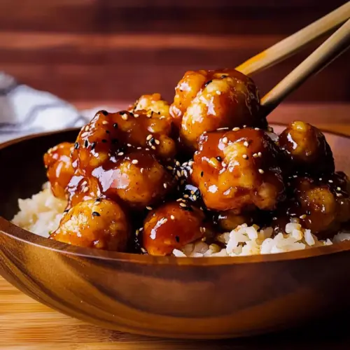 General Tso's Cauliflower with Sriracha Rice