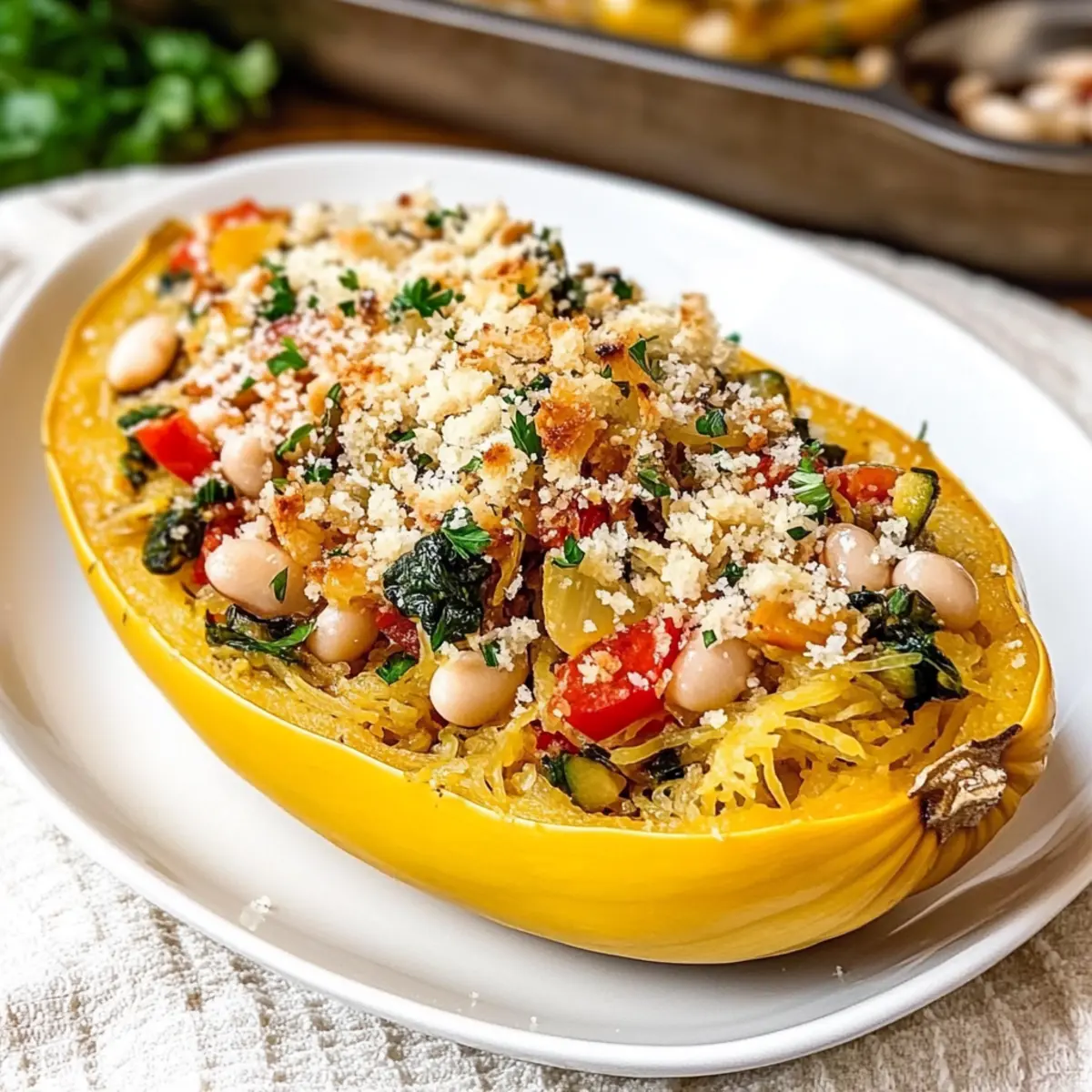 Spaghetti Squash with Sauteed Veggies