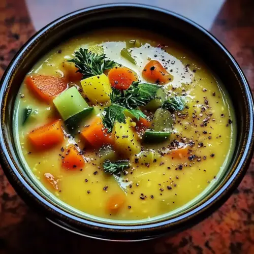 Lemon Tahini Vegetable Soup