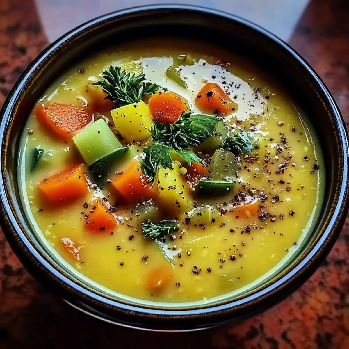 Lemon Tahini Vegetable Soup