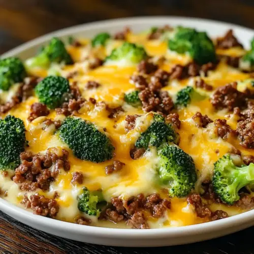 Healthy Keto Hamburger Broccoli Skillet