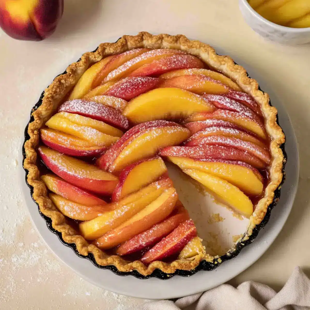 Vegan Peach Tart
