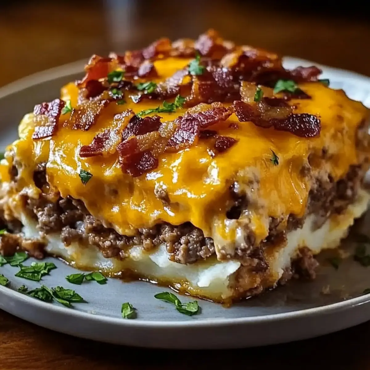 Cheesy Loaded Meatloaf Casserole