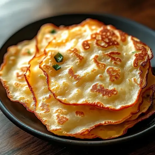 Crispy Rice Paper Scallion Pancakes