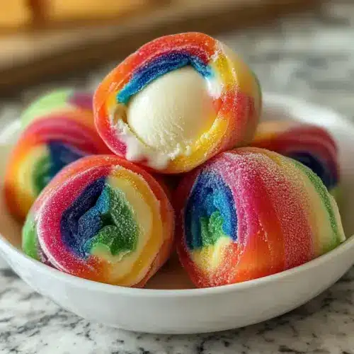 Fruit Roll-Up Ice Cream Bites