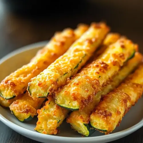 Crispy Cheesy Zucchini Breadsticks