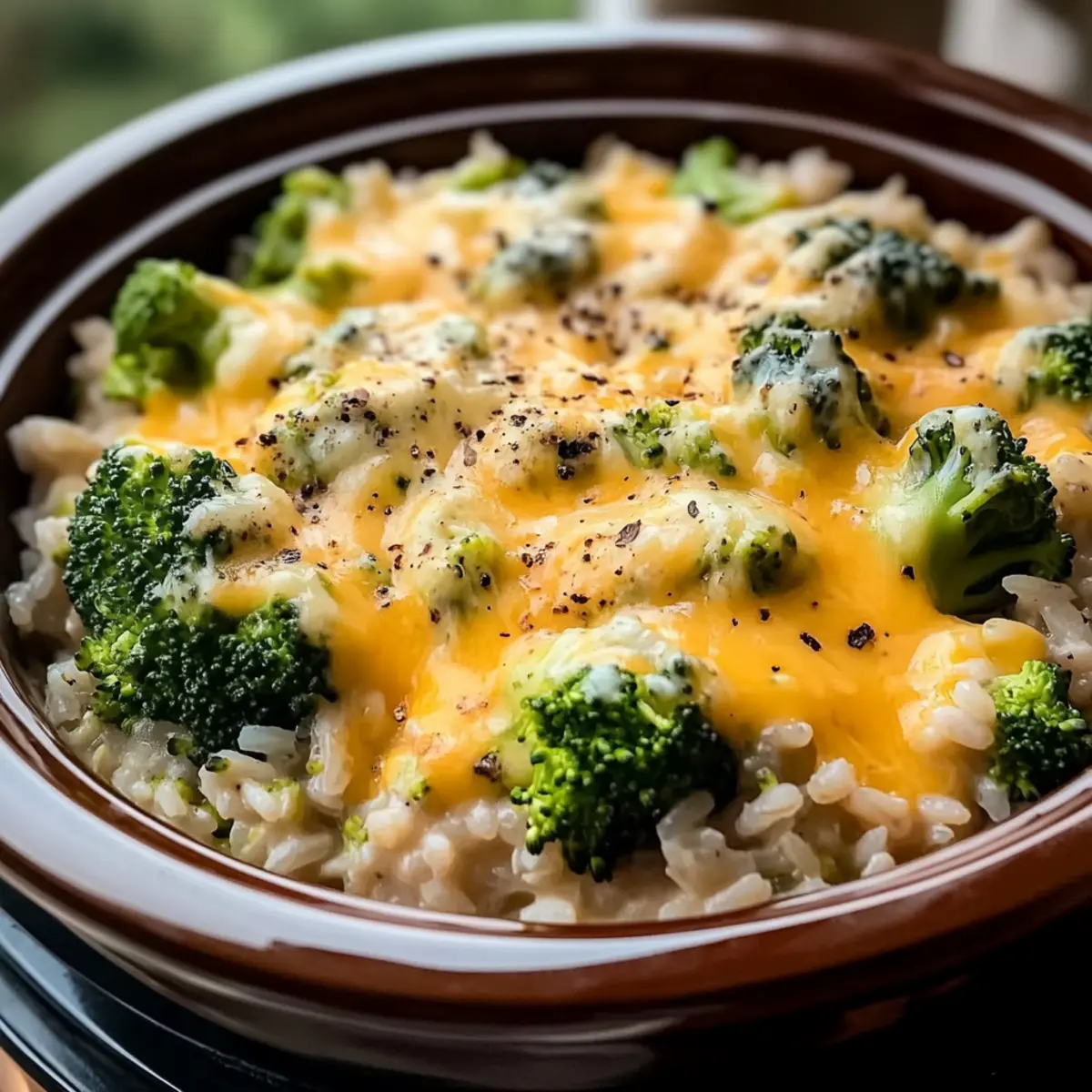 Crockpot Cheesy Broccoli and Rice Casserole