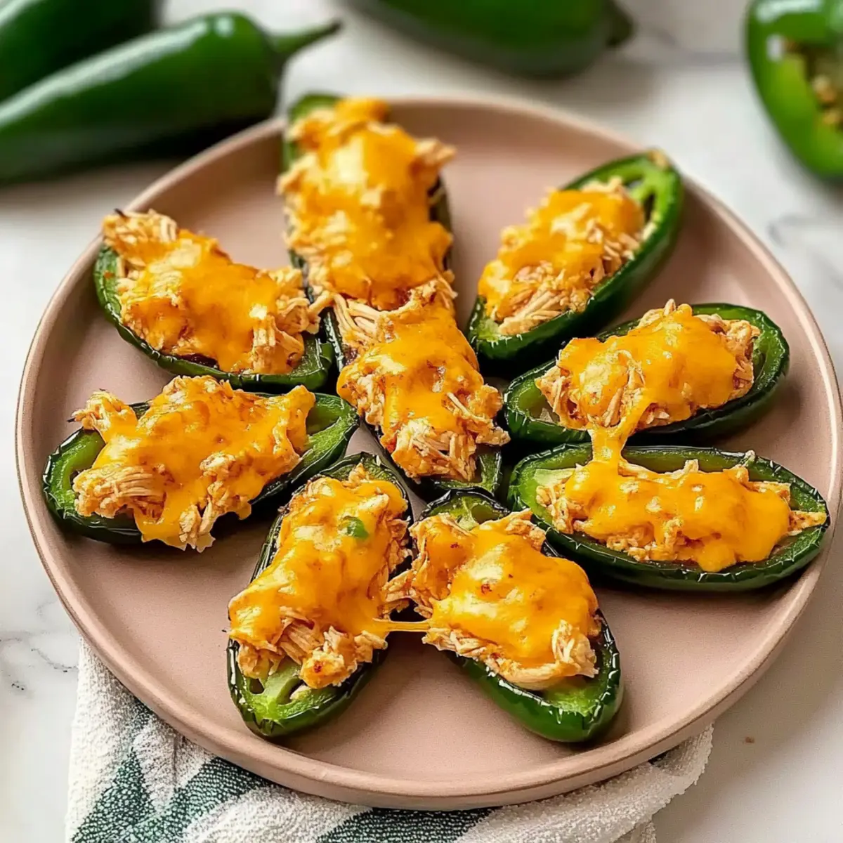 Cheesy BBQ Chicken Jalapeño Poppers